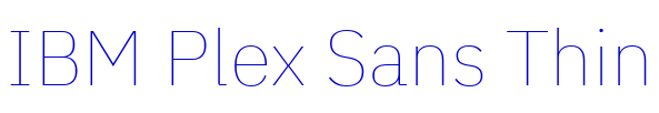 IBM Plex Sans Thin шрифт